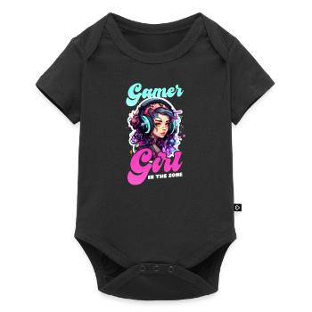 Im A Video Gamer Gamer Girl In The Zone - Baby Premium short-sleeve bodysuit - black - Front