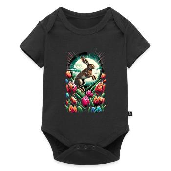 Ostara Eostre équinoxe sorcière déesse païenne rituels - Body à manches courtes Premium Bébé - noir - Devant