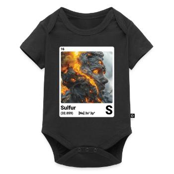 Soufre S élément chimique tableau périodique 016 - Body à manches courtes Premium Bébé - noir - Devant