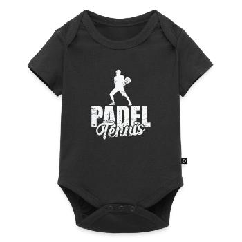 Jeu d’équipe de padel et de tennis - Body à manches courtes Premium Bébé - noir - Devant