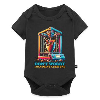 Don't worry, I can reprint it 3D printing - Baby Premium short-sleeve bodysuit - black - Front