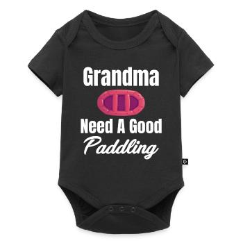 Grandma needs a good paddling, rafting, - Baby Premium short-sleeve bodysuit - black - Front