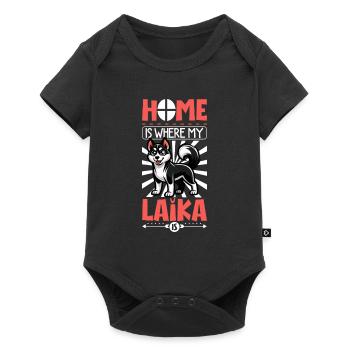 Home - Russian-European Laika - Baby Premium short-sleeve bodysuit - black - Front