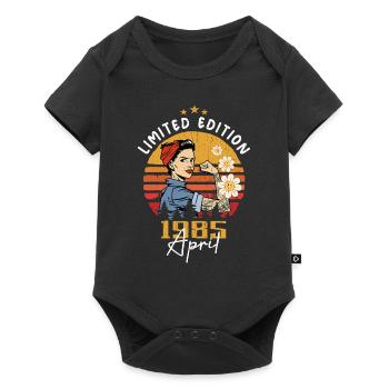 Avril 1985 Cadeau d’anniversaire Avril 1985 Millésime - Body à manches courtes Premium Bébé - noir - Devant