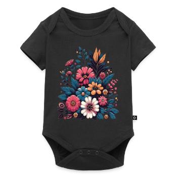 Botanical Bliss Wildflower Bouquet Nature Lover - Baby Premium short-sleeve bodysuit - black - Front