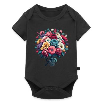Botanical Bliss Wildflower Bouquet Nature Lover - Baby Premium short-sleeve bodysuit - black - Front