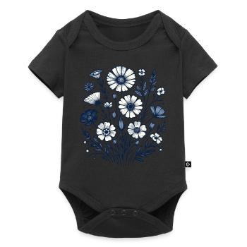 Botanical Bliss Wildflower Bouquet Nature Lover - Baby Premium short-sleeve bodysuit - black - Front