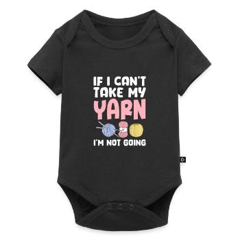 Crochet Knitting Sewing Seamstress Gift - Baby Premium short-sleeve bodysuit - black - Front