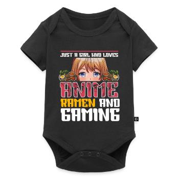 Anime Ramen and Gaming Gamer Anime - Baby Premium short-sleeve bodysuit - black - Front