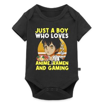 Anime Ramen and Gaming Gamer Anime - Baby Premium short-sleeve bodysuit - black - Front
