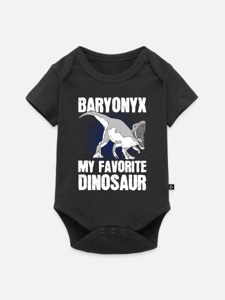 Prähistorischer Dinosaurier Dinosaurier - Baby Premium Kurzarmbody - Schwarz