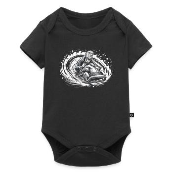 Luge Neige Luge Sport d’hiver Winter Outdood - Body à manches courtes Premium Bébé - noir - Devant
