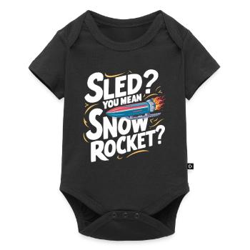 Luge Neige Luge Sport d’hiver Winter Outdood - Body à manches courtes Premium Bébé - noir - Devant