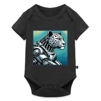 Leopard Robot - Baby Premium short-sleeve bodysuit - black - Front