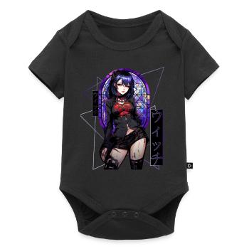 Geometric Anime Waifu Otaku Girl Japanese Kanji St - Baby Premium Kurzarmbody - Schwarz - Vorne