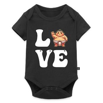 Amour sumo - Body à manches courtes Premium Bébé - noir - Devant