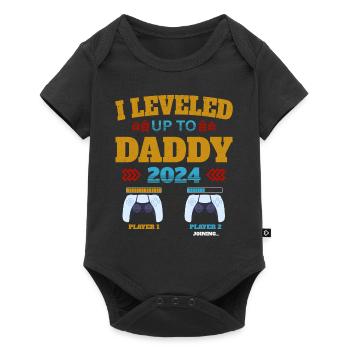 Leveled up à Daddy 2024 - Body à manches courtes Premium Bébé - noir - Devant