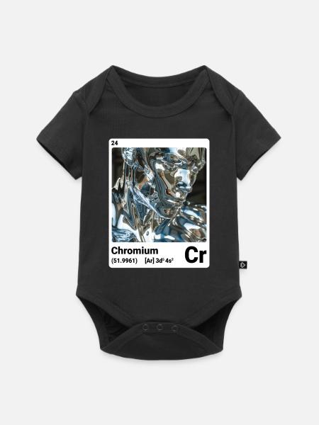 AI am Chrom (wt) - Baby Premium Kurzarmbody - Schwarz