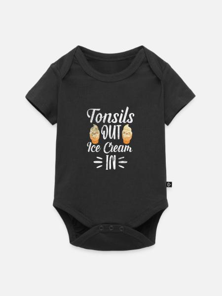 Eiscreme - Baby Premium Kurzarmbody - Schwarz