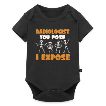 Radiologie que vous posez j’expose - Body à manches courtes Premium Bébé - noir - Devant
