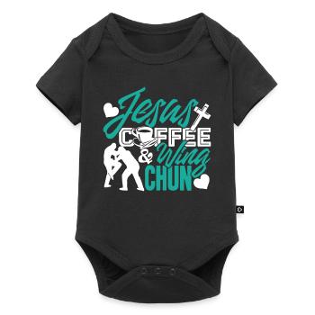 Wing Chun Jesus Coffee Wing Chun - Baby Premium short-sleeve bodysuit - black - Front