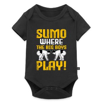 Sumo where the big boys play! - Baby Premium short-sleeve bodysuit - black - Front