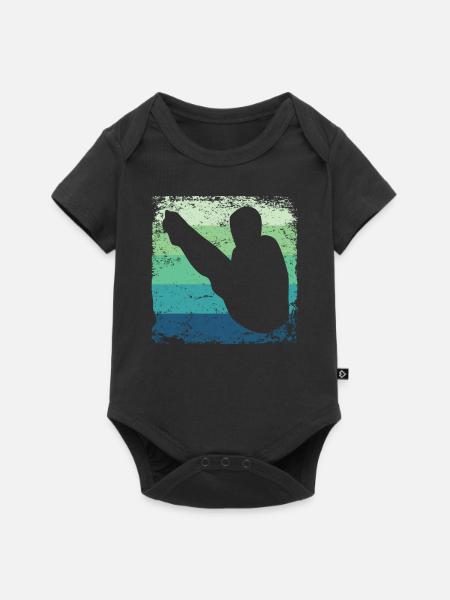 Synchronisierter Wassertaucher High Diver - Baby Premium Kurzarmbody - Schwarz