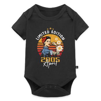 April 2005 Birthday Gift April 2005 Vintage - Baby Premium short-sleeve bodysuit - black - Front