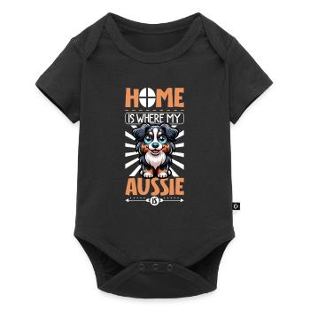 Home - Australian Shepherd - Baby Premium short-sleeve bodysuit - black - Front
