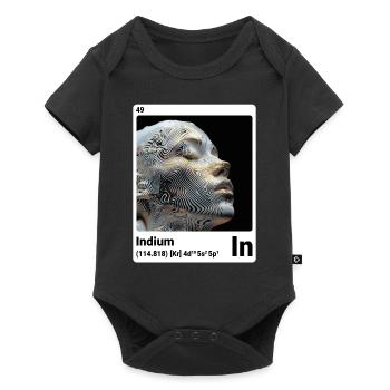 AI am Indium (wt) - Baby Premium short-sleeve bodysuit - black - Front