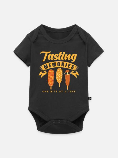 Corn Dogs - Baby Premium Kurzarmbody - Schwarz