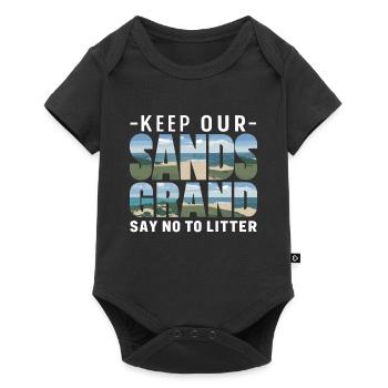 Anti-littering No Environmental Waste Recycle - Baby Premium short-sleeve bodysuit - black - Front