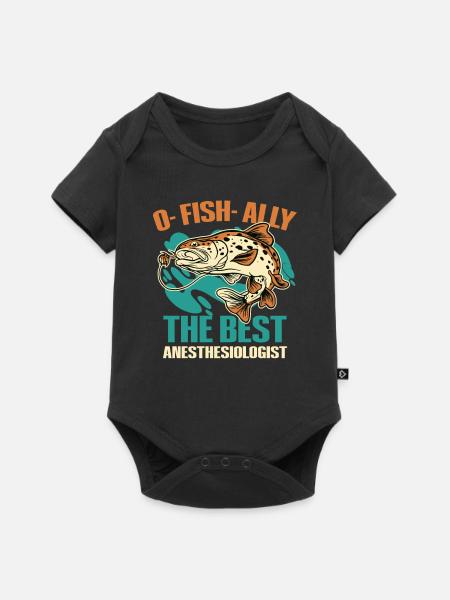 Angler Anästhesist - Baby Premium Kurzarmbody - Schwarz
