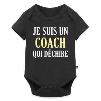 I'm a coach who rocks coach coach - Baby Premium short-sleeve bodysuit - black - Front
