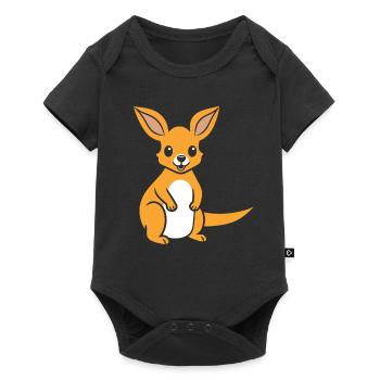 kangaroo - Baby Premium short-sleeve bodysuit - black - Front