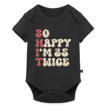50th Birthday Funny Saying - Baby Premium short-sleeve bodysuit - black - Front
