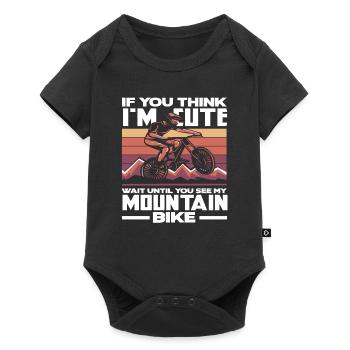 Mountain Biker Mountain Bike Women Girls - Baby Premium short-sleeve bodysuit - black - Front