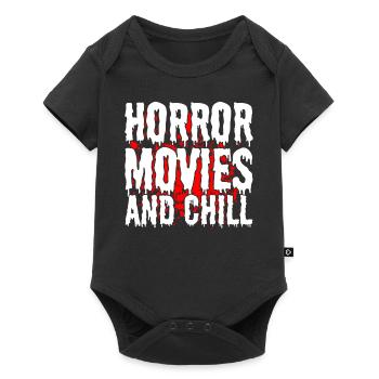 Horror Movies And Chill Horror-Fan - Baby Premium Kurzarmbody - Schwarz - Vorne