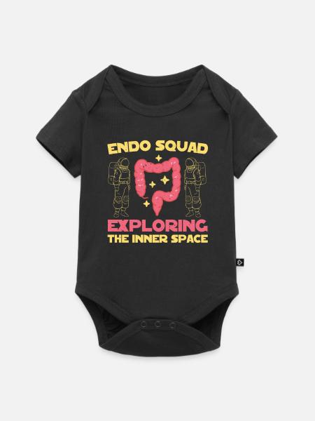 Endo Squad Endoskopie - Baby Premium Kurzarmbody - Schwarz