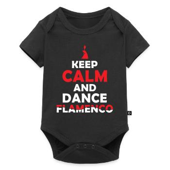 Restez calme et dansez le flamenco - Body à manches courtes Premium Bébé - noir - Devant