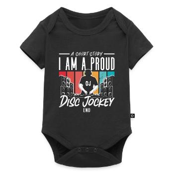 Disc Jockey Une histoire courte Je suis fier mélomane - Body à manches courtes Premium Bébé - noir - Devant