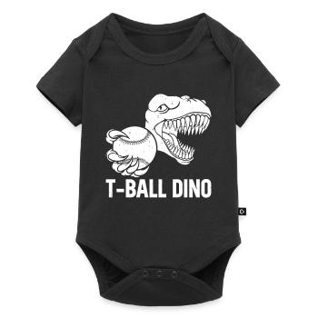 T-ball Dino Tee-ball Joueur Dinosaure - Body à manches courtes Premium Bébé - noir - Devant