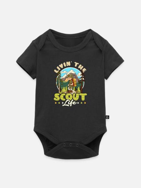 Pfadfinderleben - Baby Premium Kurzarmbody - Schwarz