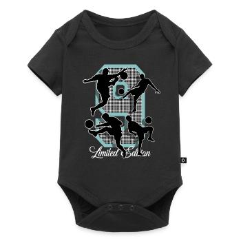 9th Birthday Football - Baby Premium short-sleeve bodysuit - black - Front