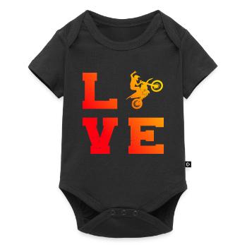 Dirt Biker Freestyle Motocross Dirt Bike - Baby Premium short-sleeve bodysuit - black - Front