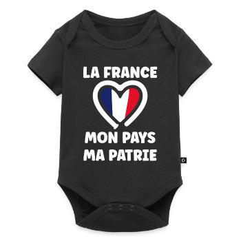 Patriot France My Mapys My Homeland - Baby Premium short-sleeve bodysuit - black - Front