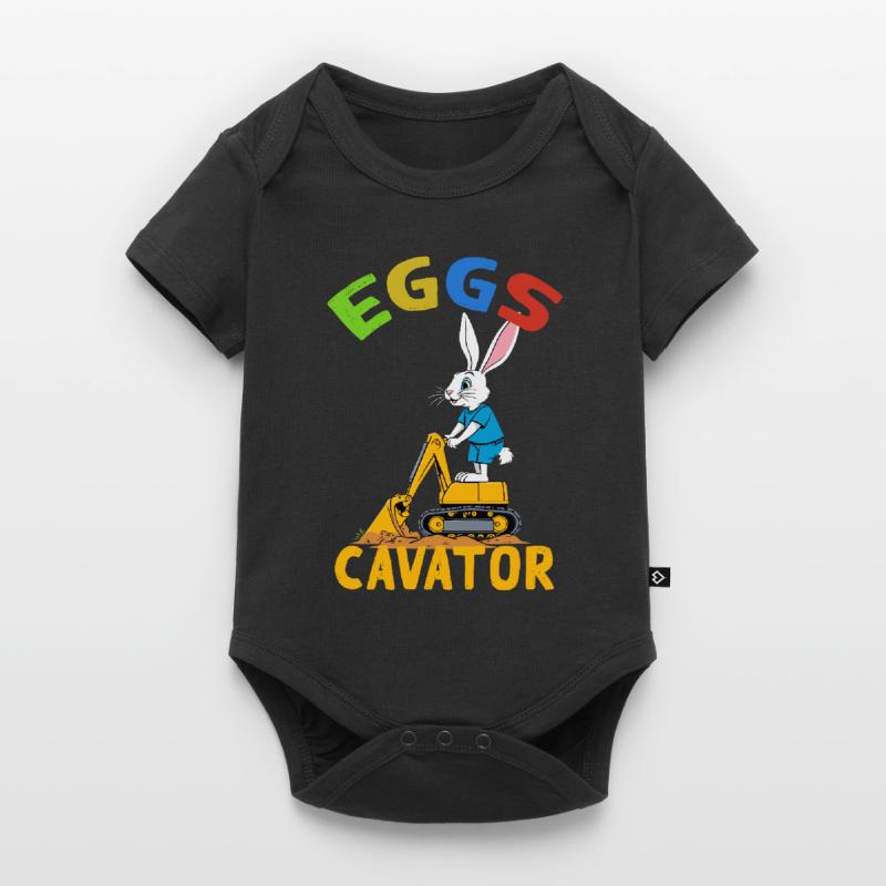 Funny Easter Saying Easter Bunny Excavator Driver Baby Premium short-sleeve bodysuit