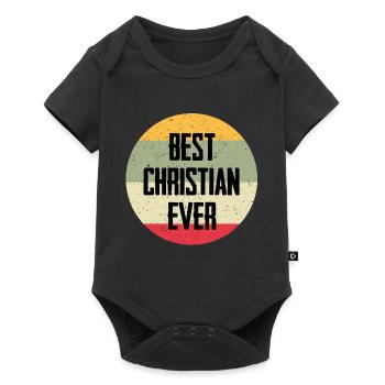 Best Christian Ever - Baby Premium Kurzarmbody - Schwarz - Vorne