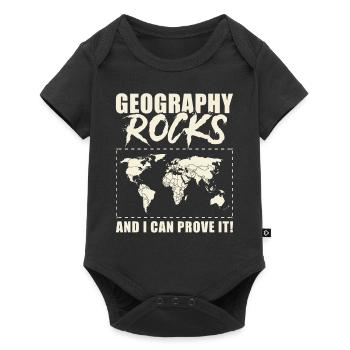 Professeur de géographie : Geography Rocks - Body à manches courtes Premium Bébé - noir - Devant