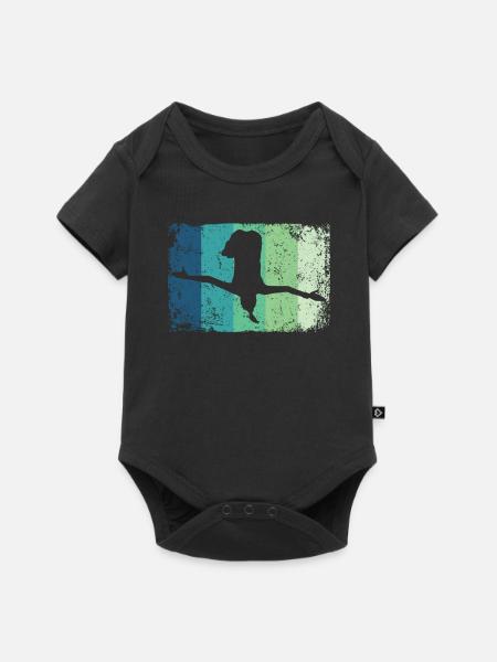 Synchronisierter Wassertaucher High Diver - Baby Premium Kurzarmbody - Schwarz